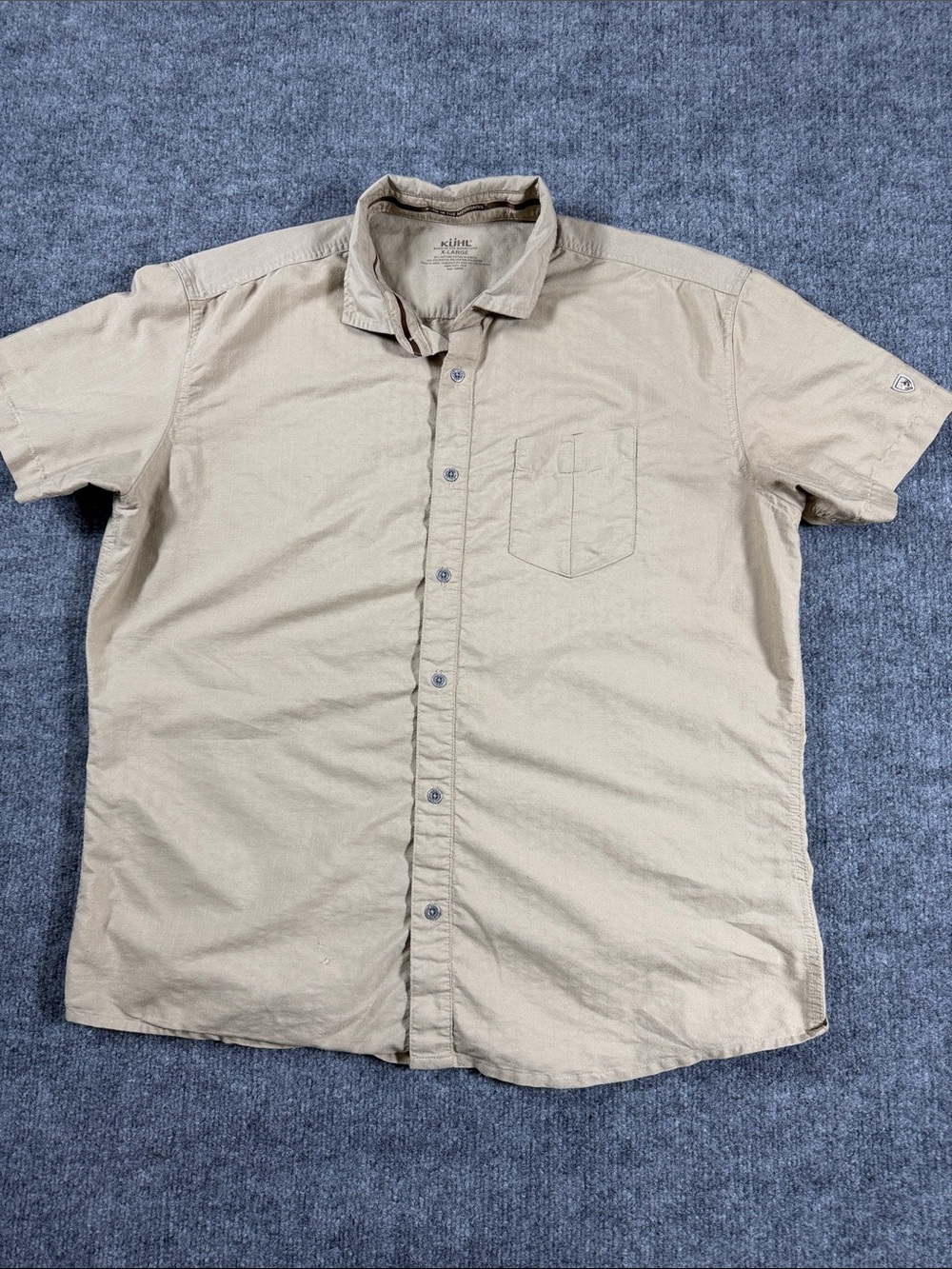 Kuhl Shirt Mens Short Sleeve Metal Button